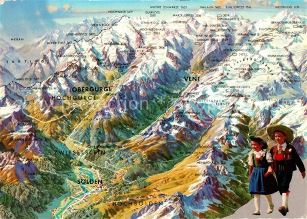 Soelden Oetztal Ortungskarte Obergurgl Vent Zwieselstei
