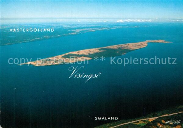 Visingsoe Fliegeraufnahme Västergötland Smaland