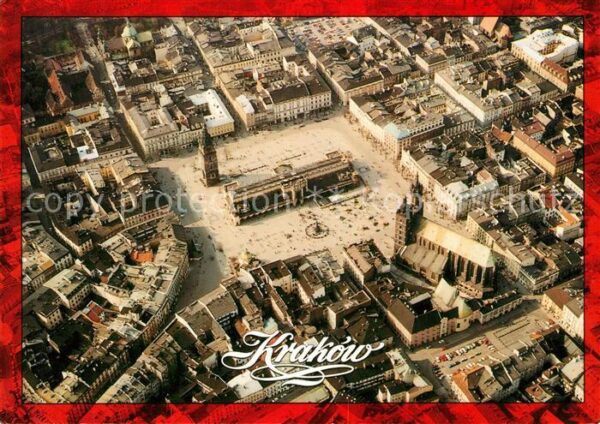 Krakow Krakau Centrum Starego Miasta Fliegeraufnahme