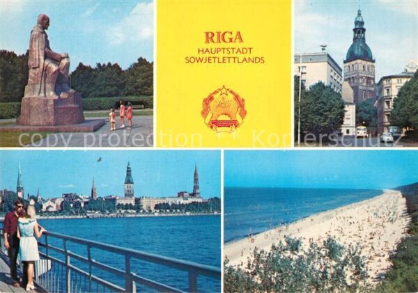 Riga Lettland Janis-Rainis-Denkmal Dom Strand