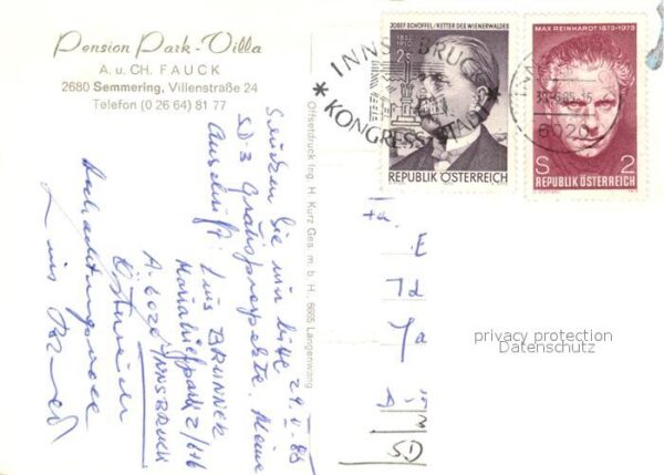 Semmering Niederoesterreich Pension Parkvilla – Bild 2
