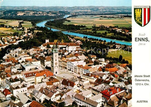 Enns Älteste Stadt Österreichs Fliegeraufnah
