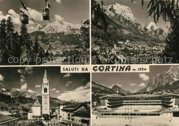 Cortina d Ampezzo Bergbahn Kirche Sportzentrum Alpenpanor