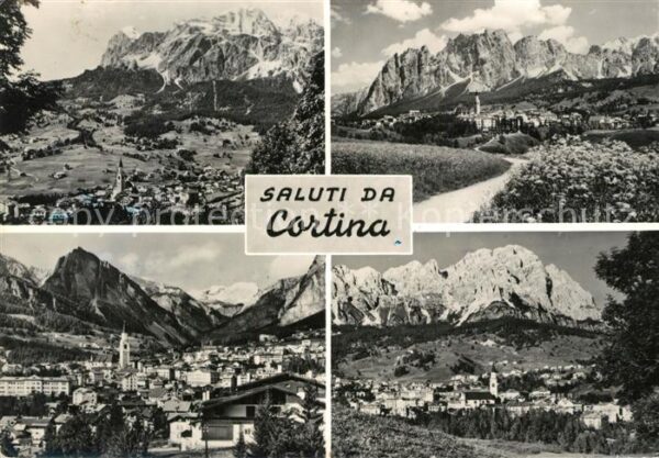 Cortina d Ampezzo Gesamtansicht mit Alpenpanorama