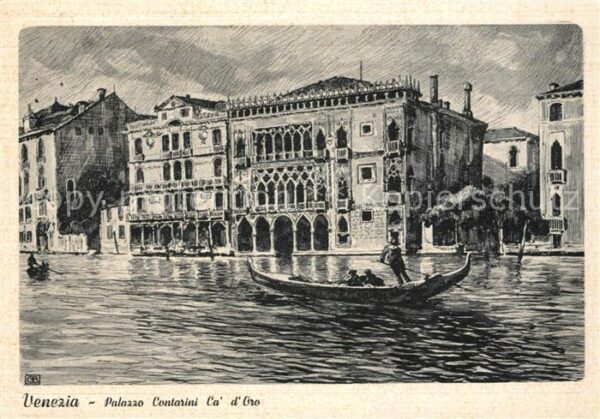 Venezia Venedig Palazzo Contarini Ca d_Oro Künstlerkart