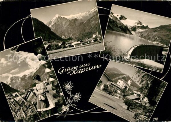 Kaprun Gesamtansicht mit Alpenpanorama Ortsmot
