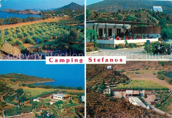 Patmos Sporaden Dodekanes Camping Stefanos Bistro Landschaftspano