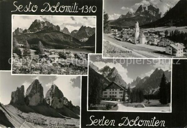 Sexten Sesto Suedtirol Panorama Dolomiten Fischleintal