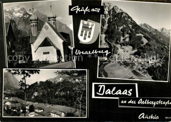 Dalaas Kirche Panorama Arlbergstrasse Alpen