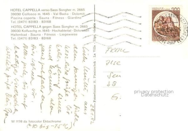 Colfosco Hotel Cappella verso Sass Songher Val B – Bild 2