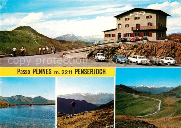 Penserjoch Passo di Pennes Passo Pennes Berggasthof Bergsee Alpenp