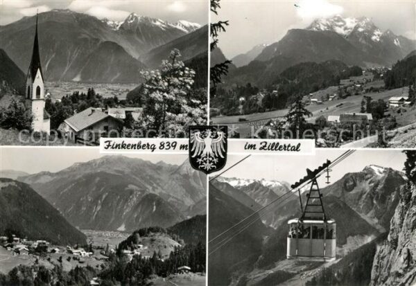 Finkenberg Tirol Ortsmotiv mit Kirche Alpenpanorama Berg