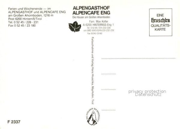 Hinterriss Tirol Alpengasthof und Alpencafe Eng Grosser – Bild 2
