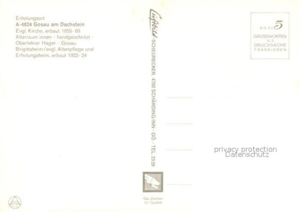 Gosau Oberoesterreich Evgl. Kirche Altarraum Brigittaheim Erh – Bild 2