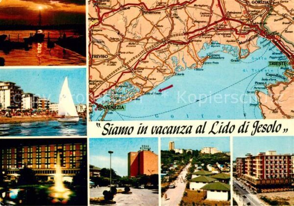 Jesolo Carta Automobilistica Landkarte Strasse