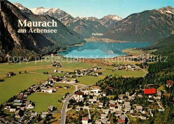 Maurach Achensee Gesamtansicht mit Alpenpanorama