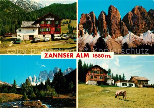 Zanns Villnoess Zannser Alm Landschaftspanorama Dolomit