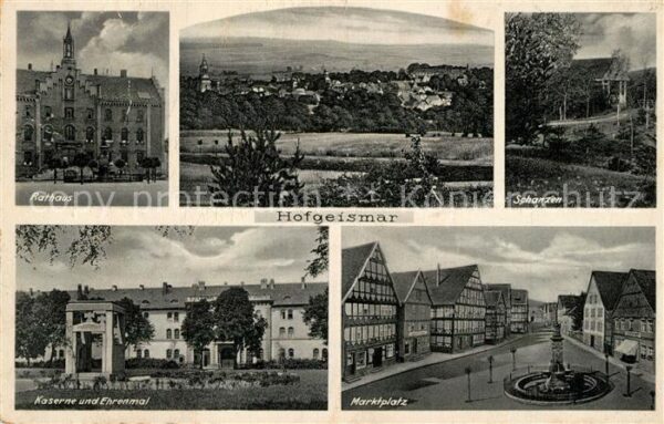 Hofgeismar Rathaus Panorama Schanzen Kaserne Ehren