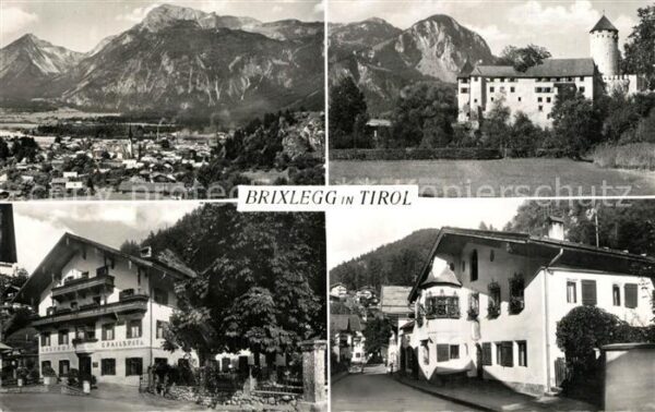 Brixlegg Tirol Gesamtansicht mit Alpenpanorama Schloss