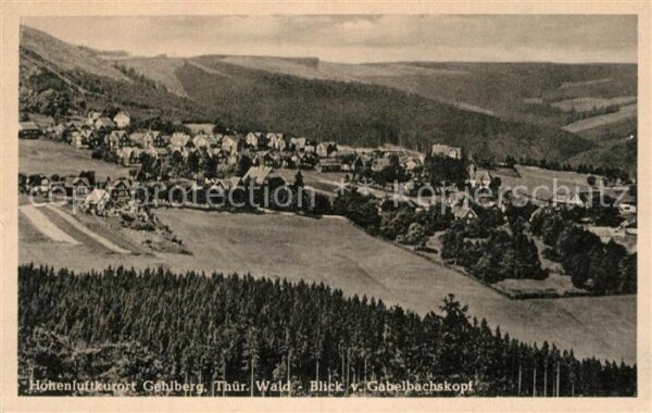 Gehlberg Panorama Höhenluftkurort Blick vom Gabe