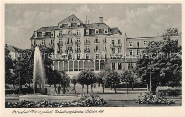 Heringsdorf Ostseebad Usedom Erholungsheim Solidarität Fontäne