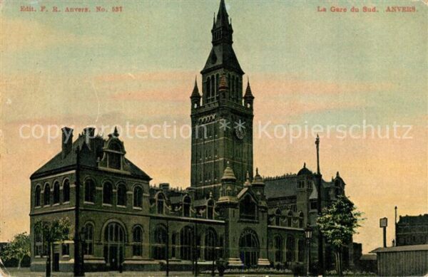 Anvers Antwerpen La Gare du Sud Bahnhof