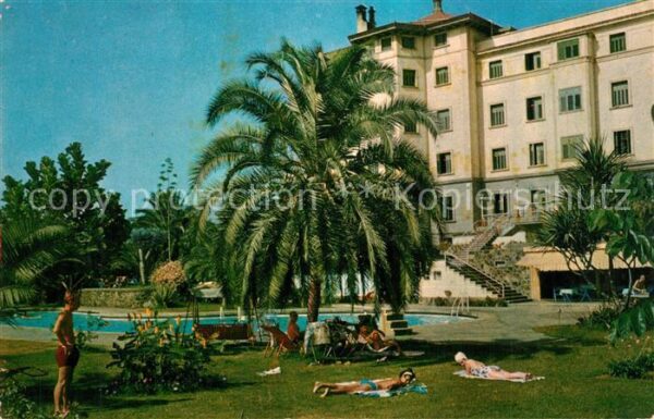 Puerto de la Cruz Hotel Taoro Piscina Swimming Pool Palme