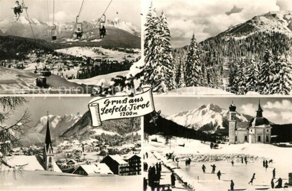 Seefeld Tirol Panorama Wintersportplatz Skilift Gschw