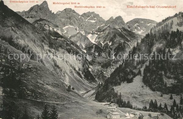 Einoedsbach Gesamtansicht mit Alpenpanorama
