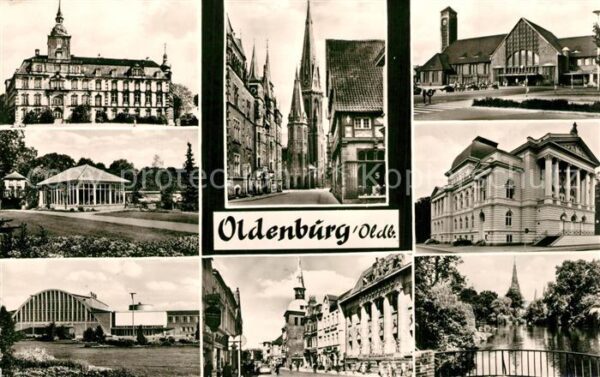 Oldenburg Niedersachsen Schloss Kirche Bahnhof Park Innenstadt