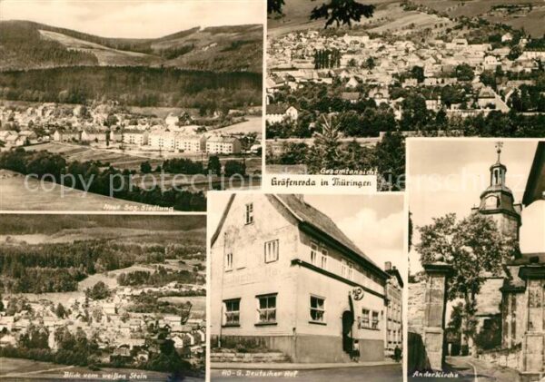 Graefenroda Panorama Siedlung Blick vom Weissen Ste