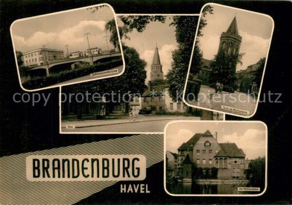 Brandenburg Havel Jahrtausendbrücke Dom Turm Mühlendamm