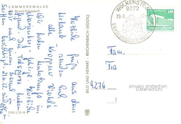 Caemmerswalde FDGB Erholungsheim Rauschenbach Talsper – Bild 2