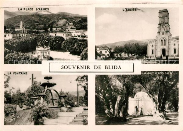 Blida Algerien Place d_Armes Fontaine Eglise Marabout