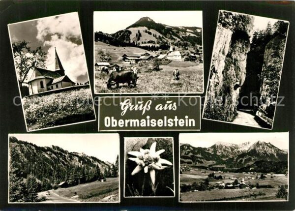 Obermaiselstein Gesamtansicht mit Alpenpanorama Kirche