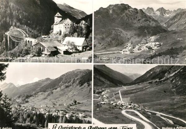 St Christoph Arlberg Alpenpanorama Trisannabrücke Schloss Wi