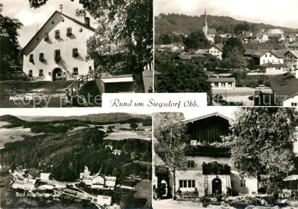 Siegsdorf Oberbayern Maria Eck Ortsansicht mit Kirche Brands