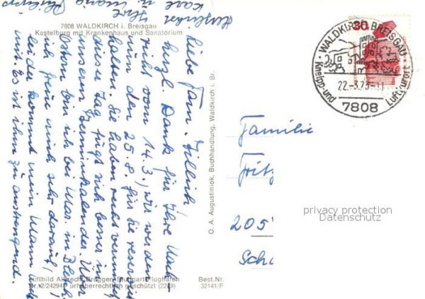 Waldkirch Breisgau Kastelburg Krankenhaus Sanatorium Flieg – Bild 2