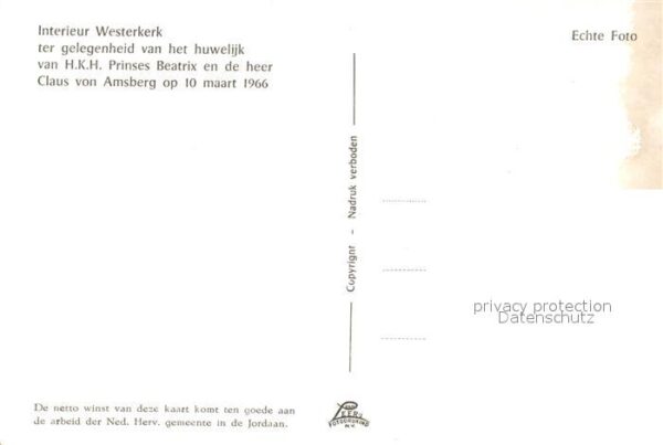 Amsterdam Niederlande Interieur Westerkerk – Bild 2