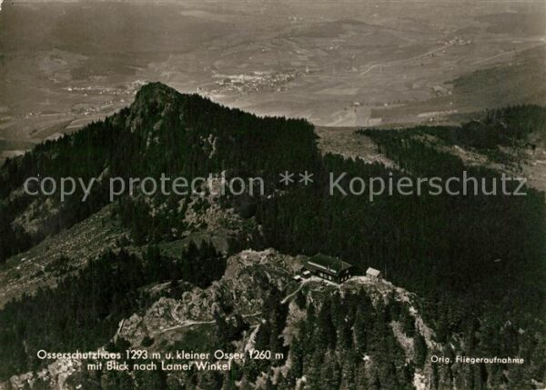 Lam Oberpfalz Osserschutzhaus kleiner Osser mit Blick