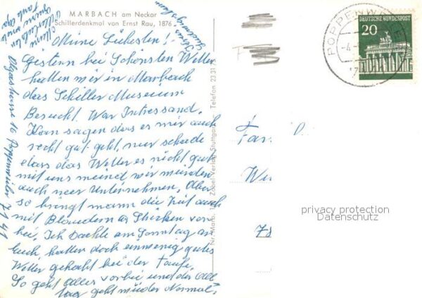 Marbach Neckar Schillerdenkmal von Ernst Rau 1876 – Bild 2
