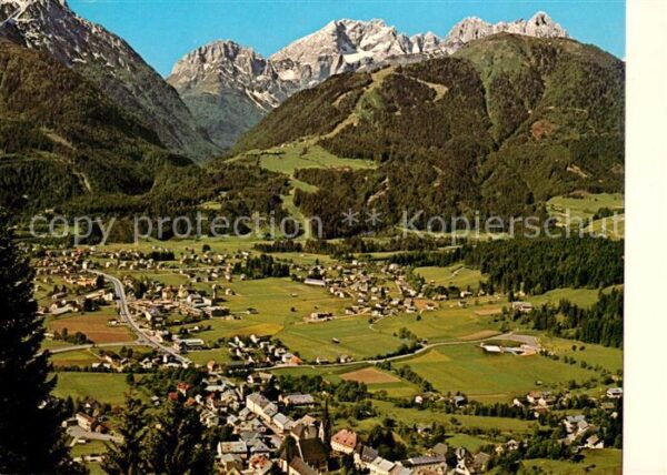 Koetschach-Mauthen Kaernten Panorama Blick zum Cellon Kellerwand Ma