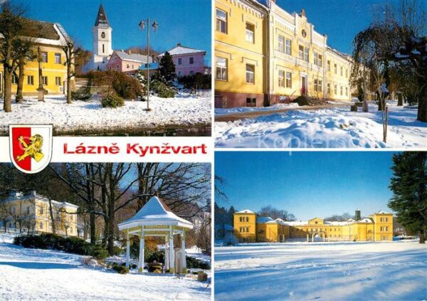 Lazne Kynzvart Namesti s kostelem sv Markety Prostredi