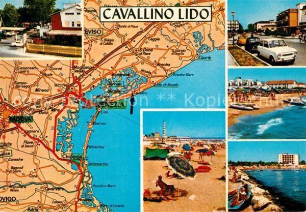 Cavallino Venezia Carta Automobilistica Strassenkarte Küs