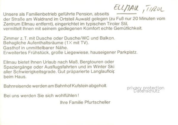Ellmau Tirol Pension Pfurtscheller Winterpanorama Al – Bild 2