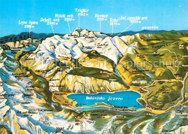 Bohinj und Umgebung aus der Vogelperspektive