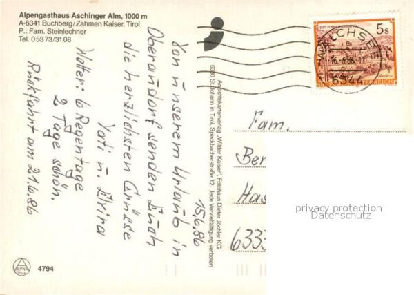Buchberg Tirol Alpengasthaus Aschinger Alm Alpenpanora – Bild 2