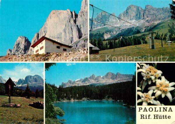 Welschnofen Suedtirol Rifugio Paolina Hütte Berghütte Bergsee