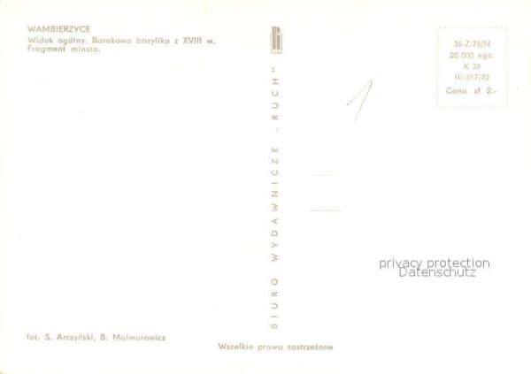 Wambierzyce Widok ogolny Barkowa bazylika Fragment – Bild 2