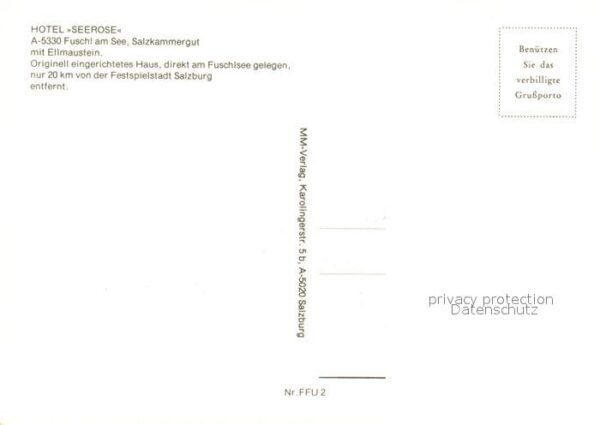 Fuschl See Salzkammergut Hotel Seerose mit Ellmaustein Ansicht v – Bild 2